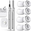 Compatible with AirPods Pro 2nd/1st Generation Replacement Ear Tips,with Noise Reduction Hole & Built-in dust Guard Screen,for USB-C Charging Case with Cleaner kit -4 Sizes (XS/S/M/L)-Whiite
