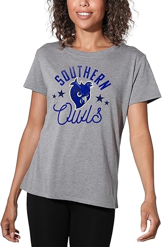 Miniatura 60 de Colección oficial de camisetas sueltas para mujer, diseño de mascota desgastada universitaria, jaspeado atlético