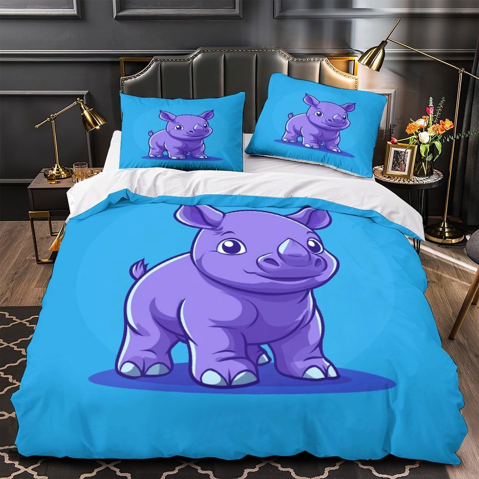 Parure rhinocéros anti-tache et hypoallergénique : la solution pour le lit de vos enfants