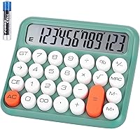 Vista 10 de Calculadora estándar básica, pantalla LCD grande de 5 pulgadas y 12 dígitos, calculadora de interruptor mecánico de botón grande para uso escolar