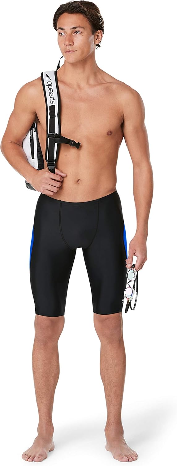 Speedo Mens Swimsuit Jammer Powerflex Eco Revolve Splice Team Colors - Image 2