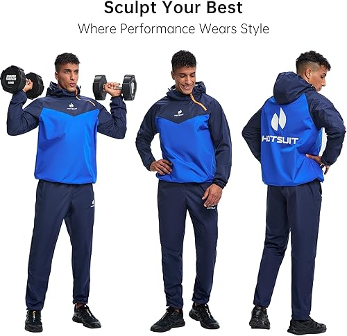 Miniatura 70 de HOTSUIT Sauna Suit for Men Sweat Sauna Jacket Pant Gym Workout Sweat Suits