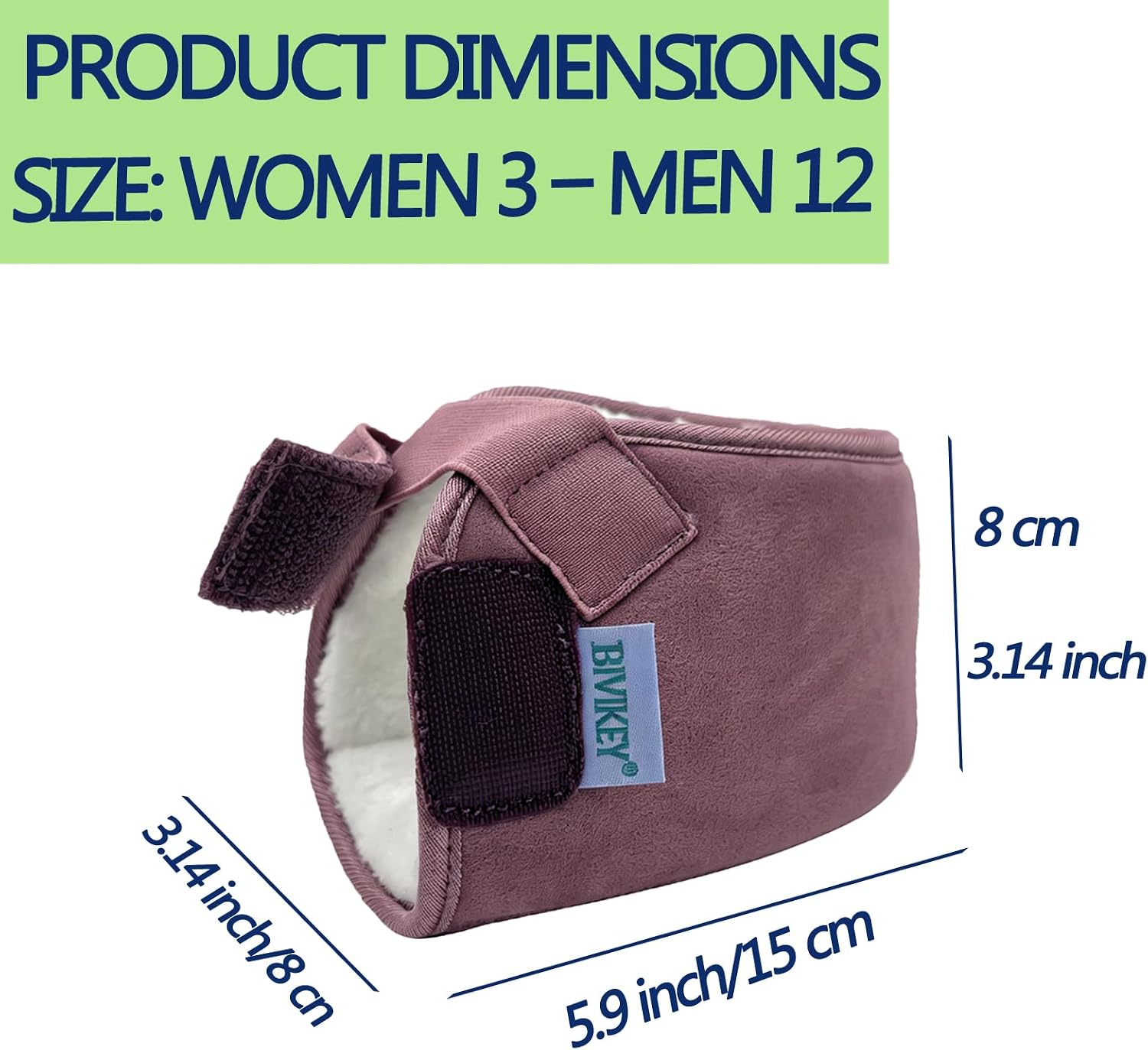 1 Pcs Plush Heel Protector for Pressure Sores Soft Foot Cups | Pain Relief Promote Rehabilitation Easy Fixation Women3 - Men 12 Purple image 5