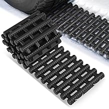 Auto Dynasty 48" Traction Mat Portable Recovery Tracks Mat Traction Board Non-Slip Max Capacity Load 7-Ton Compatible with Most Vehicles, Fits with Snow, Ice, Mud and Sand Emergency Aid, Black
