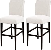 Vista 27 de Funda elástica para taburete de bar, taburete de mostrador, funda para silla de pub para comedor, cafetería, funda protectora para taburete de bar