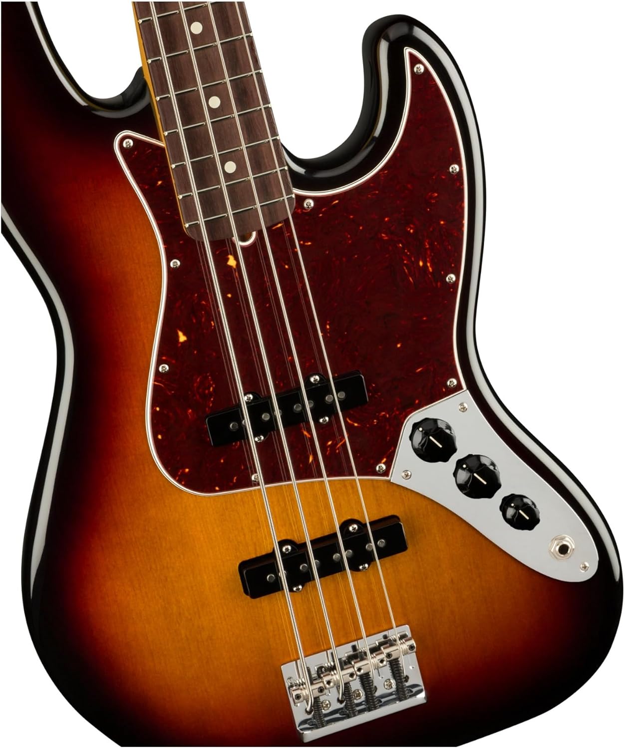 Fender American Professional II Jazz Bass, 3-Color Sunburst, Rosewood Fingerboard