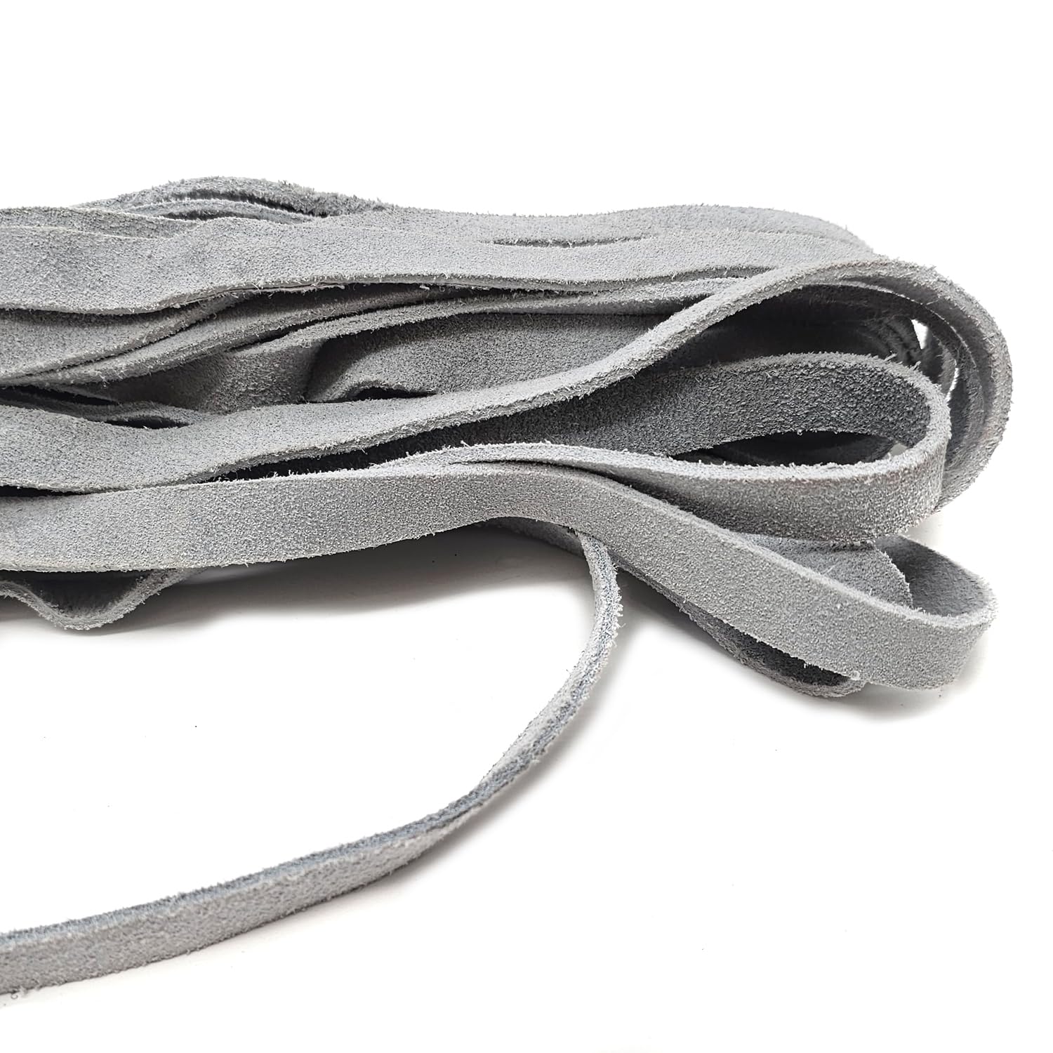 Nastro In Pelle Scamosciata Naturale - 2m X 15mm - Grigio, Per DIY, LARP E Accessori - Foto 4