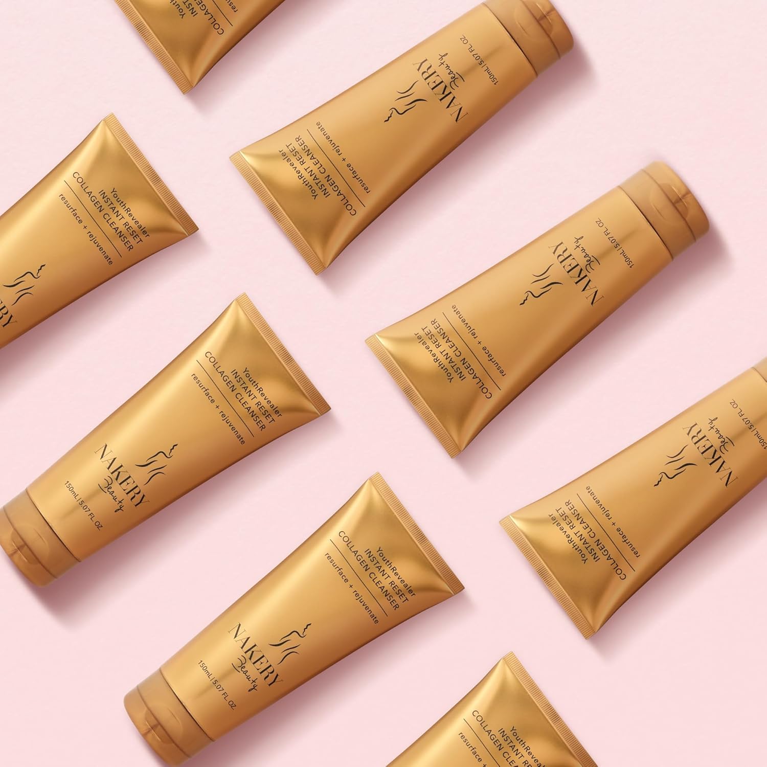 Nakery Face Cleanser for Women, Youth Revealer Facial Wash with Collagen, 10-in-1 Exfoliating Moisturizer for Dry and Textured Skin, Hydrating Formula for Smooth Plump Complexion