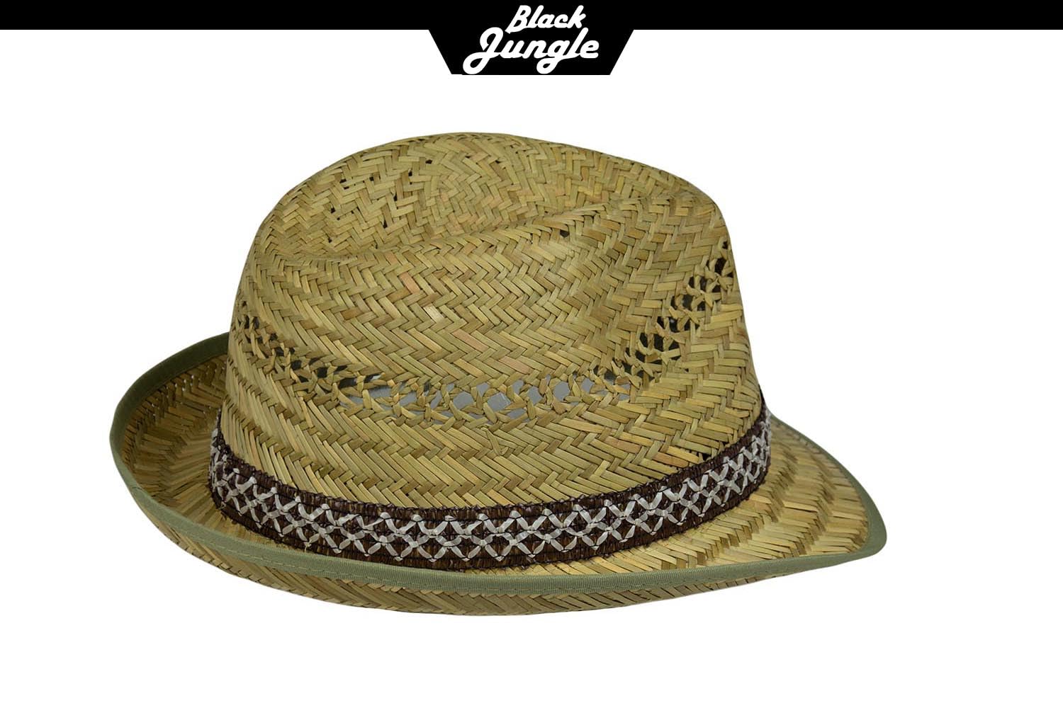 Black Jungle VENADO Cappello di paglia naturale cappello estivo cappello di paglia Havana Unisex Bogart Fedorahut