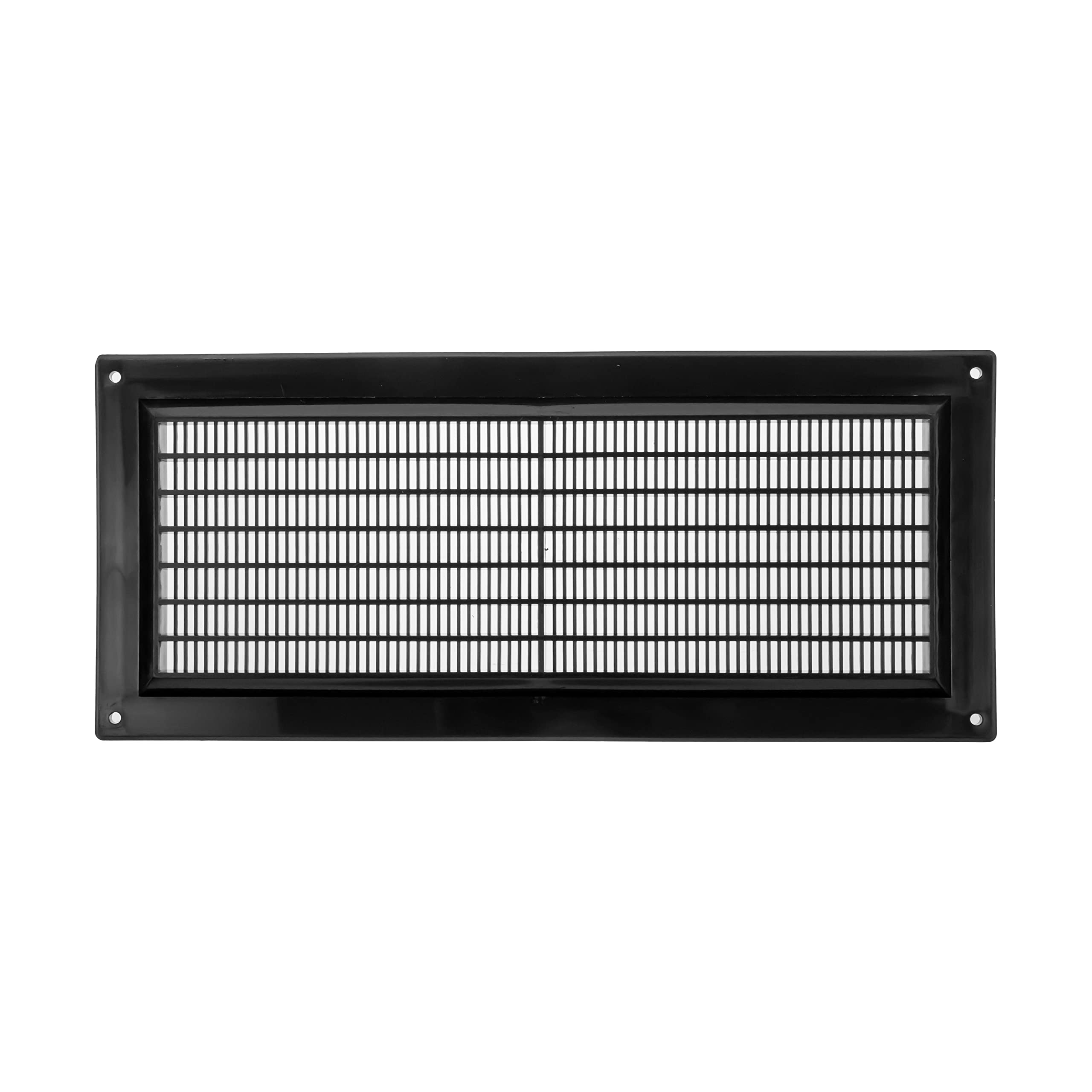 Vent Systems 130 x 300 mm / 5" x 12" Inch Rectangular Plastic Air Vent Cover, Louvered Wall Grille with Mesh Screen
