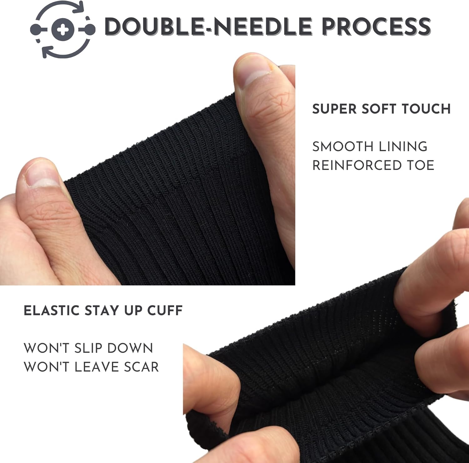 Silver Fiber Crew Socks – Odor-Free, Moisture-Wicking & Soft, Comfortable for Work, Walking & Daily Wear