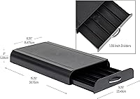 Vista 2 de Mind Reader Nespresso Compatible Capsule Drawer, Countertop Organizer, Coffee Pod Holder, Storage, 9.25"L x 15"W x 2"H, Black