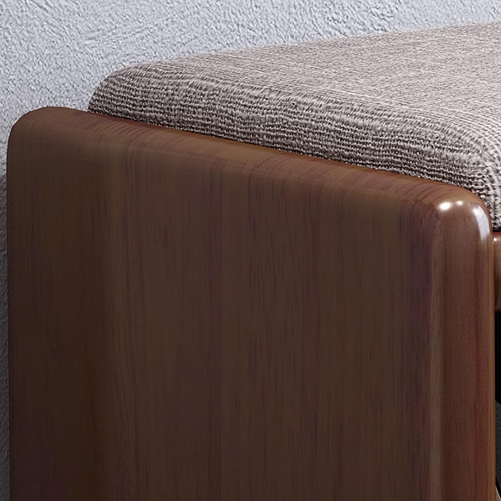 Banco Zapatero Entrada Recibidor Hecho de Madera Maciza Estable y Portadora con Cojín 2 Estantes Abiertos para Entrada, Pasillo, Baño(Brown,103 * 35 * 45cm)