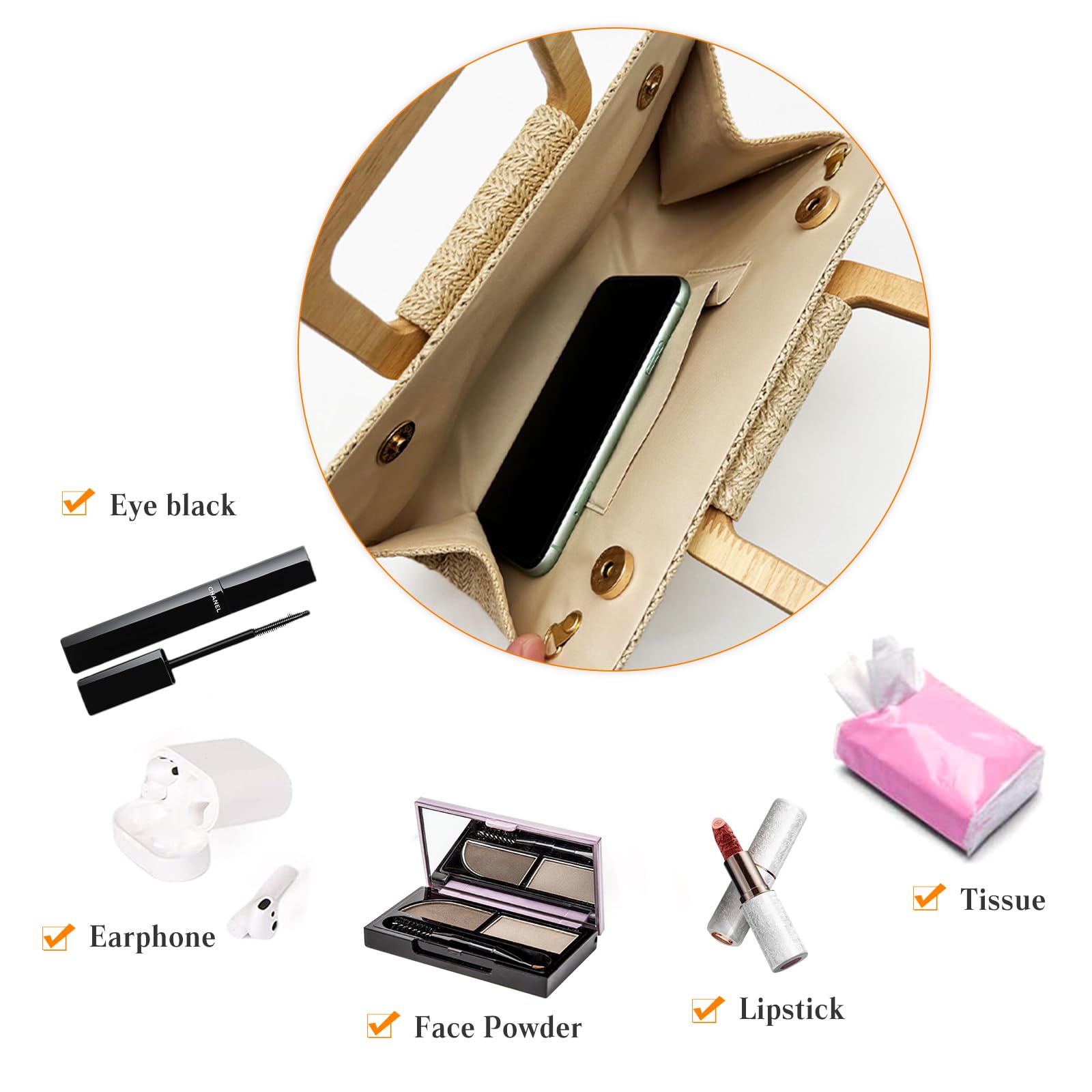 CORIOS Damen Strohtasche Abendtasche Frauen Gewebte Tasche Hochzeit Brautbörse Elegante Clutch Tasche Klein Tasche Formale Handtasche Schultertasche Luxuriös Umhängetasche für Bankett-Party Gold