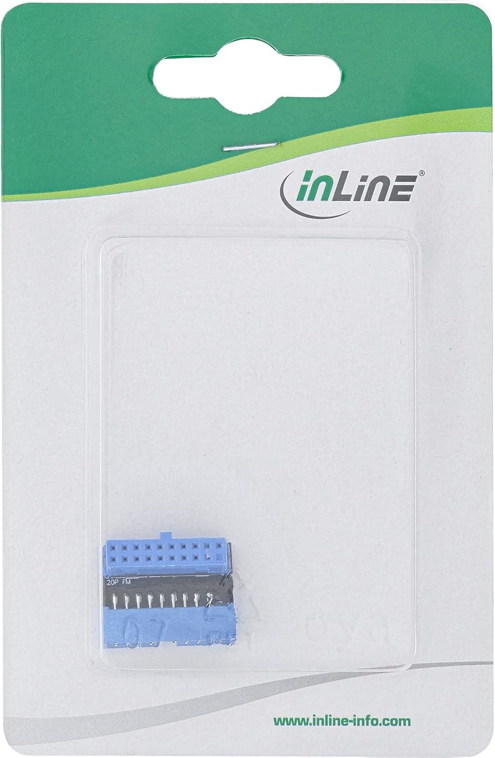 InLine 33448O Internal USB 3.0 Adapter Male to Female Connector Up Angled