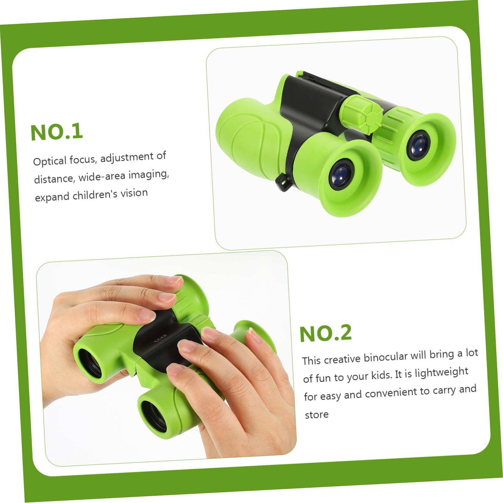 Telescopio Binocular Infantil 10x22, Mini, Portátil, Abs, Enfoque Óptico
