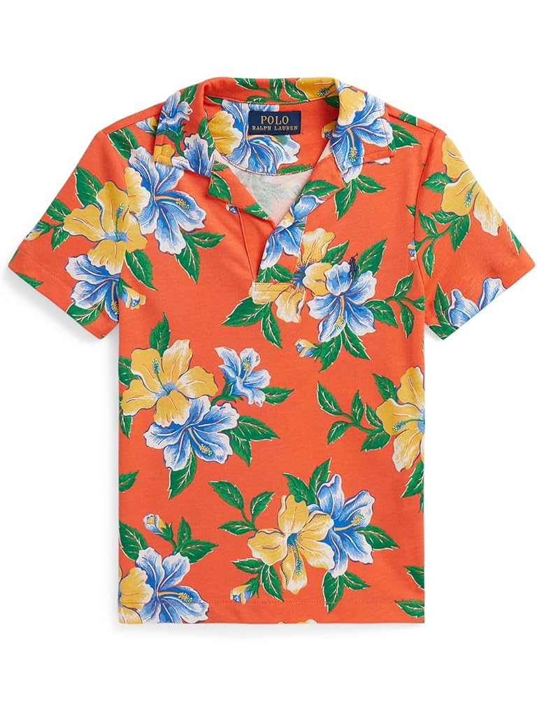 Orange Polo Ralph Lauren Floral-Print Cotton Jersey Polo Shirt (Toddler/Little Kid)