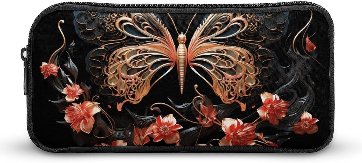 Butterfly Lover Pencil Case Large Capacity Pencil Pouch