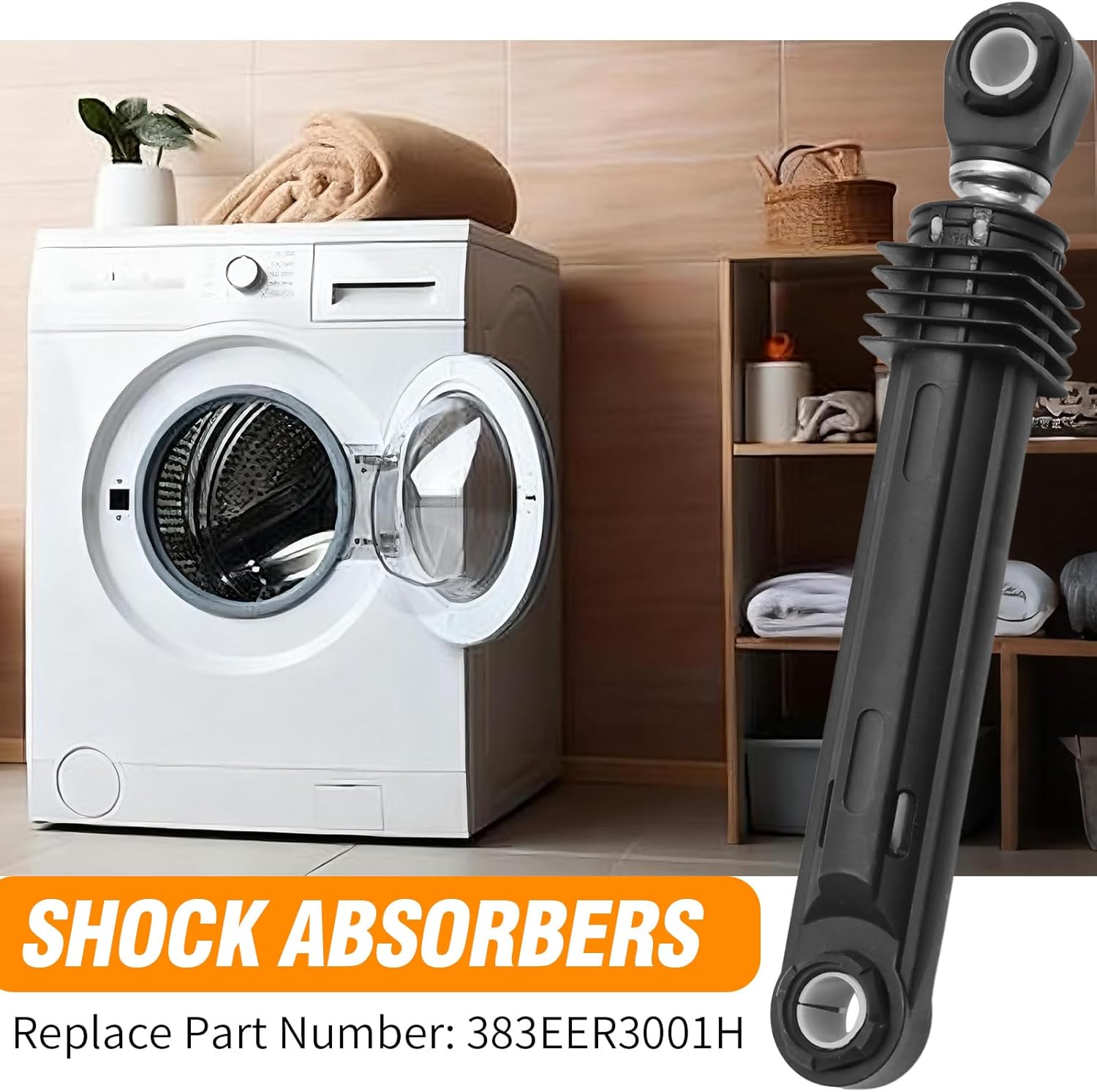 3Pcs 4901ER2003A 383EER3001G Washer Shock Absorber, Replacement for LG Washing Machine, Replaces 383EER3001J 383EER3001V 383EER3001S 383EER3001A