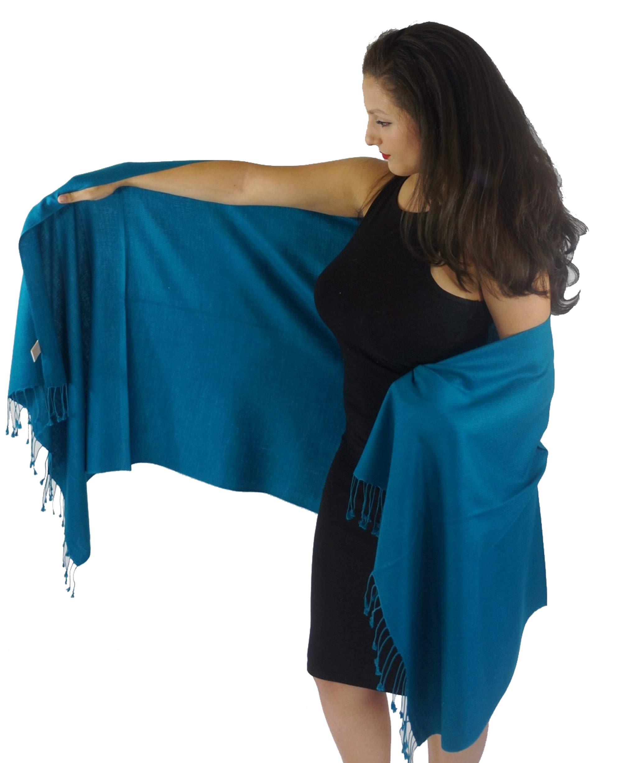 Cashmere Pashmina GroupSolid Pashmina Shawl, Scarf, Wrap & Stole (Large size)