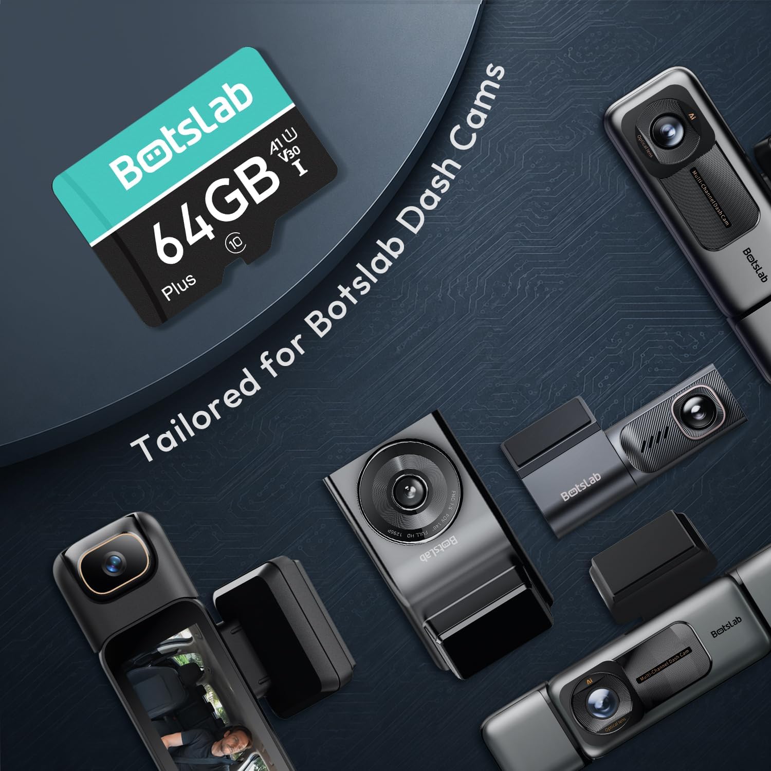 BOTSLAB 64G Micro SD Card for Botslab Dash Cam
