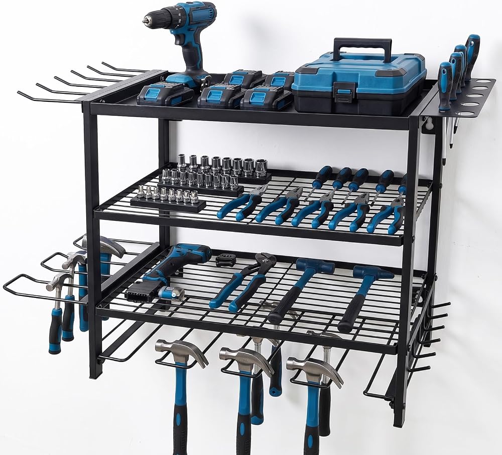 KAIHAOWIN Power Tool Organizer for Tool Storage Drill Holder Wall Mount with Screwdriver Organizer for Garage Organization, Workshop — 사진 1
