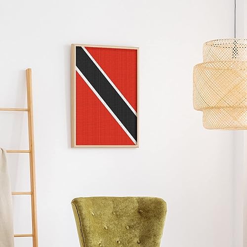 Miniatura 4 de Flag of Trinidad and Tobago Square Full Drill Diamond Wall Art Kits for Adults Crystal Picture Home Decor