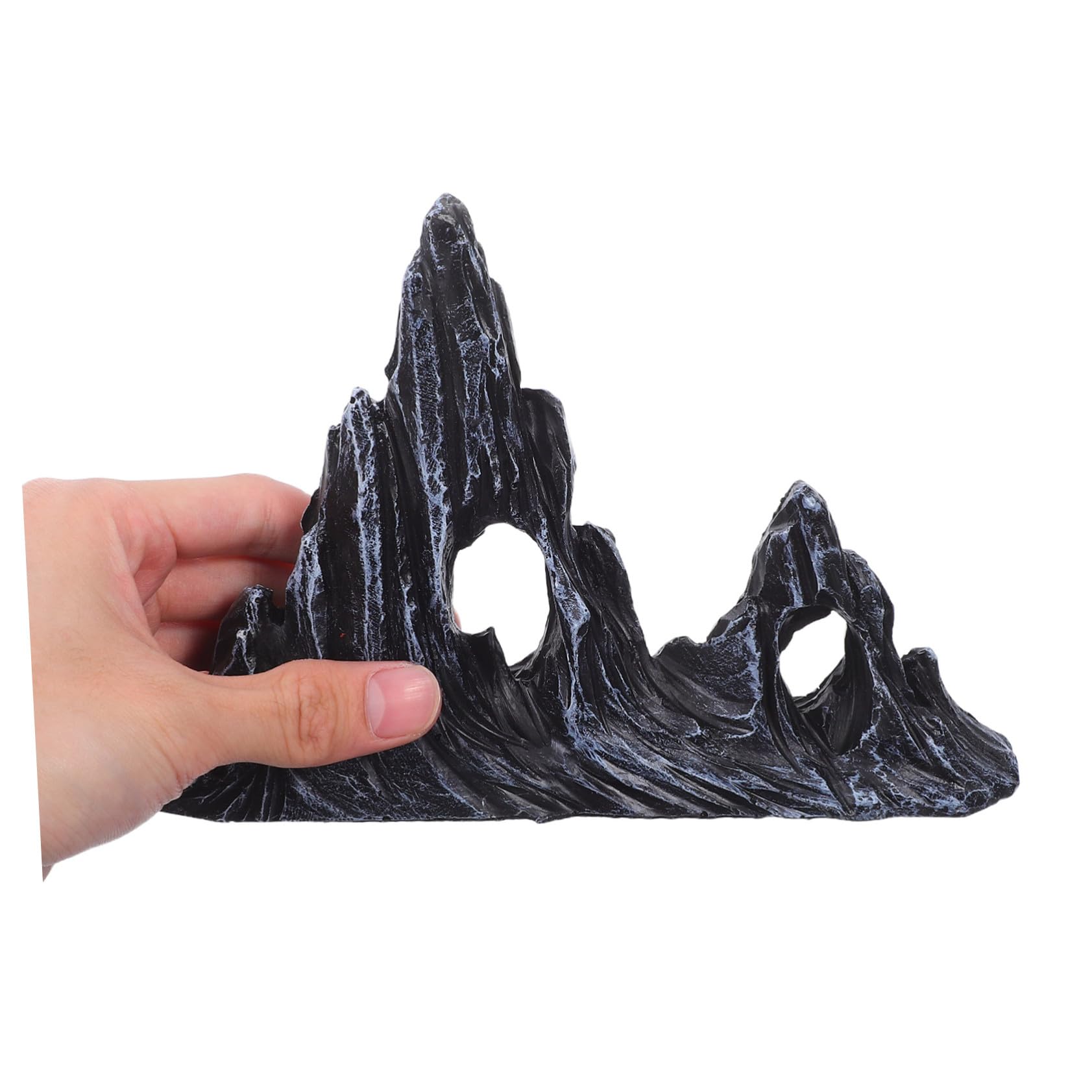 Ciieeo 2 Piezas De Adornos Paisajísticos para Peceras Adornos De Roca para Peceras Figuras De Montaña En Miniatura Figura De Artificial para Acuario Cueva para Esconder Peces