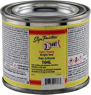 1 Shot Letter Enamel 104L Bright Red 4oz