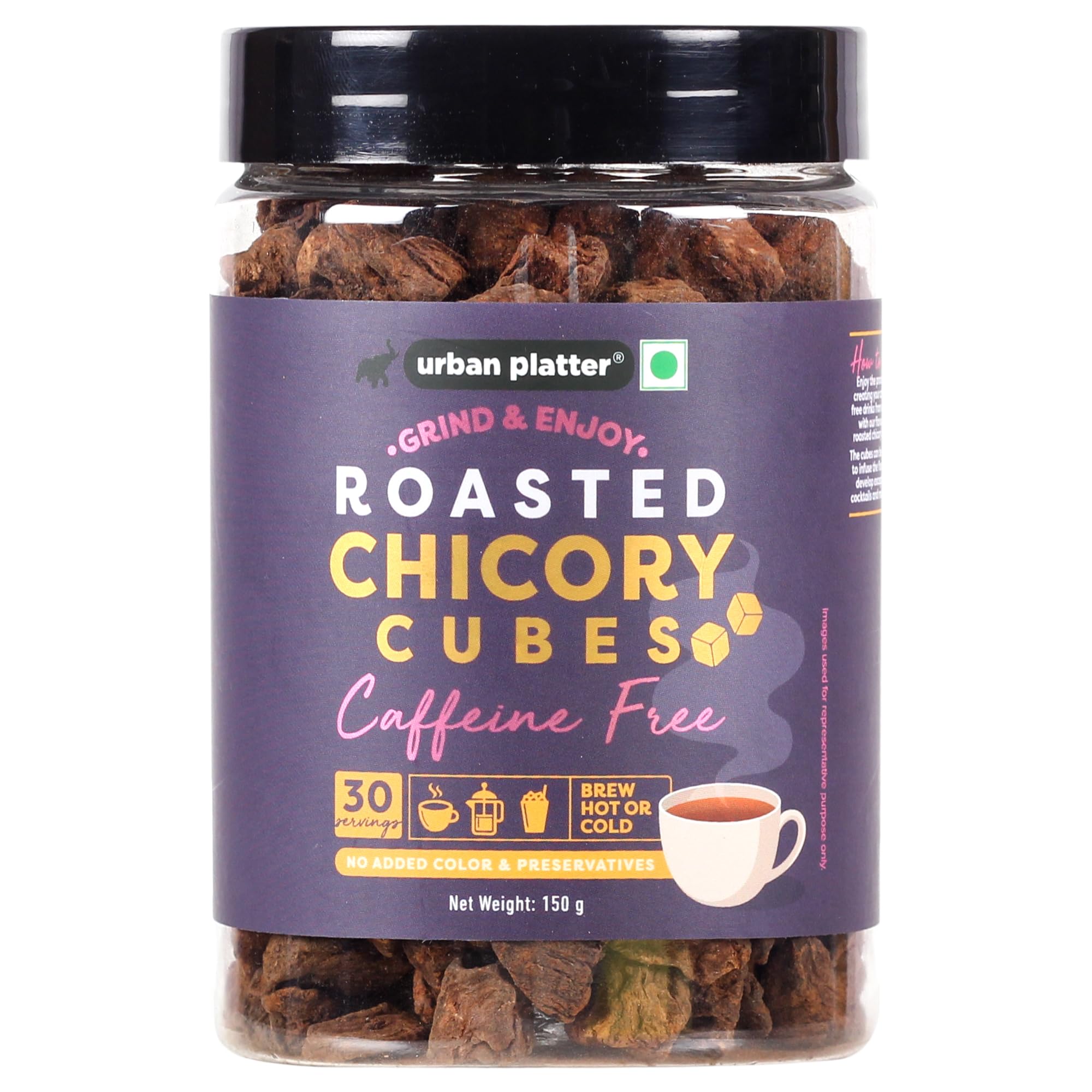 Urban Platter Roasted Chicory Root Cubes, 150g (Ready to Brew | Medium Dark Roast | Caffeine Free Coffee Substitute | Coffee Alternative) (B0B42FBY8P) Amazon Price History, Amazon Price Tracker