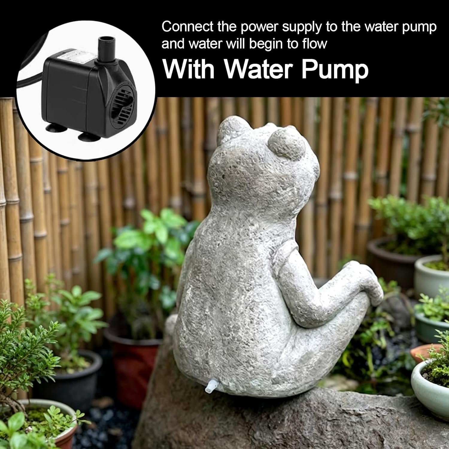 Whimsical Animal Pond Spitter, Spitters for Small Ponds, Fish Pond Water Circulation Outlet Landscaping, Outdoor Water Feature Statue for Garden, Yard, Lawn