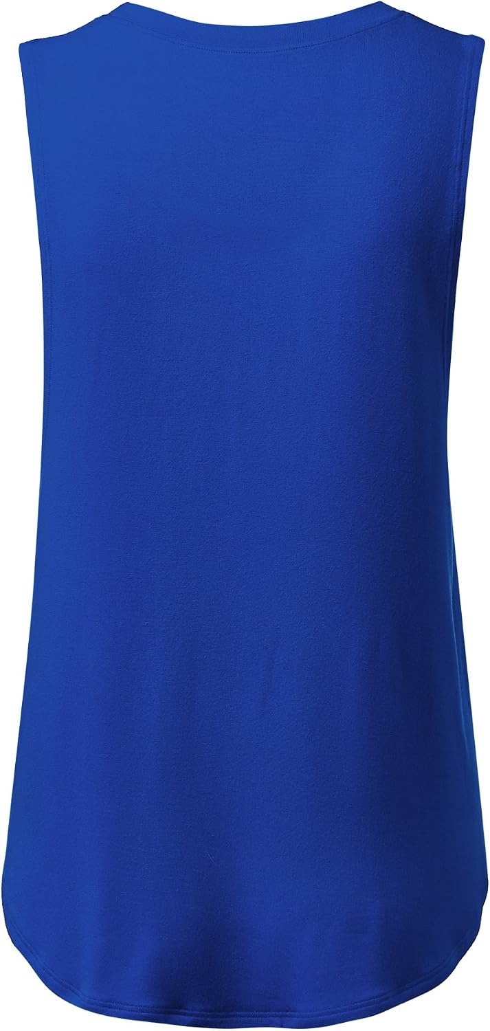 MBJ Womens Basic Wide Armhole Loose Fit Tank Top - Made in USA