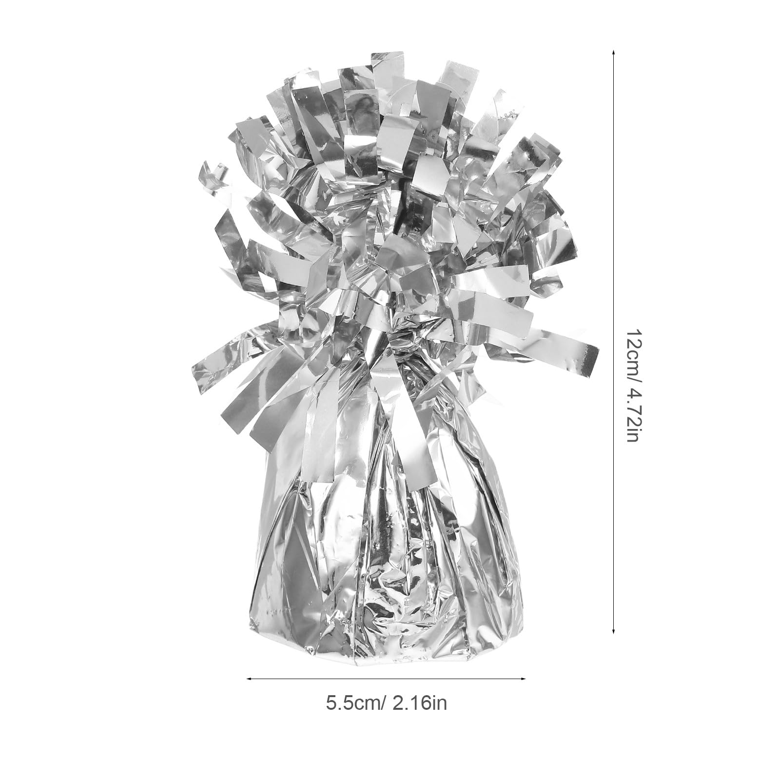 Ballonanhänger Silber Pvc Zement für Partys und Geburtstage | Einfache Handhabung, Dekoratives Design, für Thematische Feiern und Jubiläen, 6 Stück Packung
