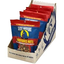 Secret Aardvark Habanero Hazelnuts - Hot & Spicy Roasted Nuts, Healthy Spicy Snacks, Salted & Flavored Hazelnuts, Source of Vitamin E, Natural Oregon Grown Nuts - 4 oz, Pack of 6