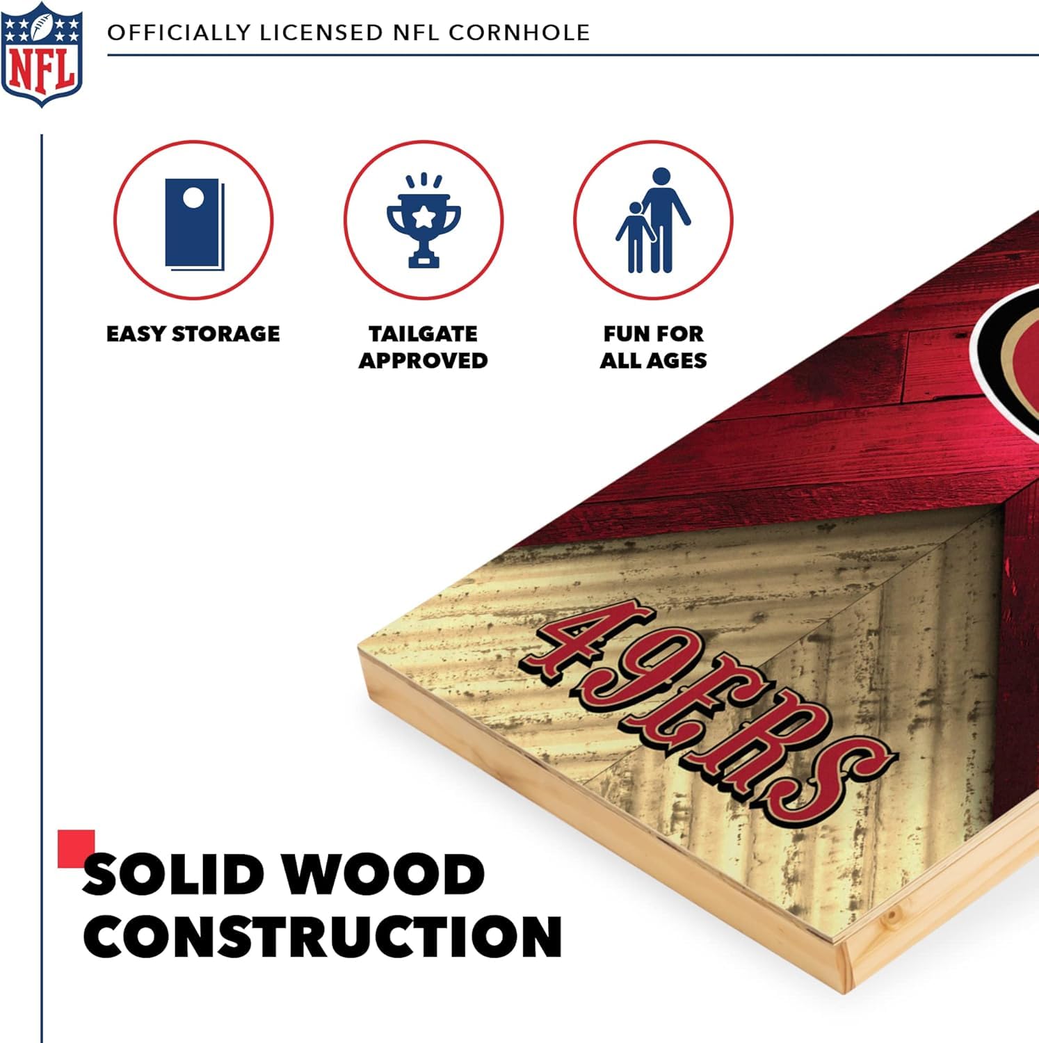 Amazon.com : Wild Sports NFL San Francisco 49ers 2' x 4' Regulation Size Solid Wood Cornhole Set with Direct Print HD Team Graphics : Sports & Outdoors Amazon.com : Wild Sports NFL San Francisco 49ers 2' x 4' Regulation Size Solid Wood Cornhole Set with Direct Print HD Team Graphics : Sports & Outdoors
