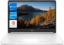 HP Laptop Portátil, Para Estudantes E Empresas, Tela Hd De 14", Intel Quad-Core N4120, 8 Gb De Ram Ddr4, 64 Gb Emmc, 1 Ano De Office 365, Webcam, Leitor De Cartão Sd, Hdmi, Wi-Fi, Windows 11 Home,