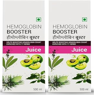 YB Hemoglobin Booster Juice - 500 Ml (Pack Of 2) | Helps To Improve Your Haemoglobin Count | Goodness Dev Daru, Kutki, Amla & 13 Other Super Herbs