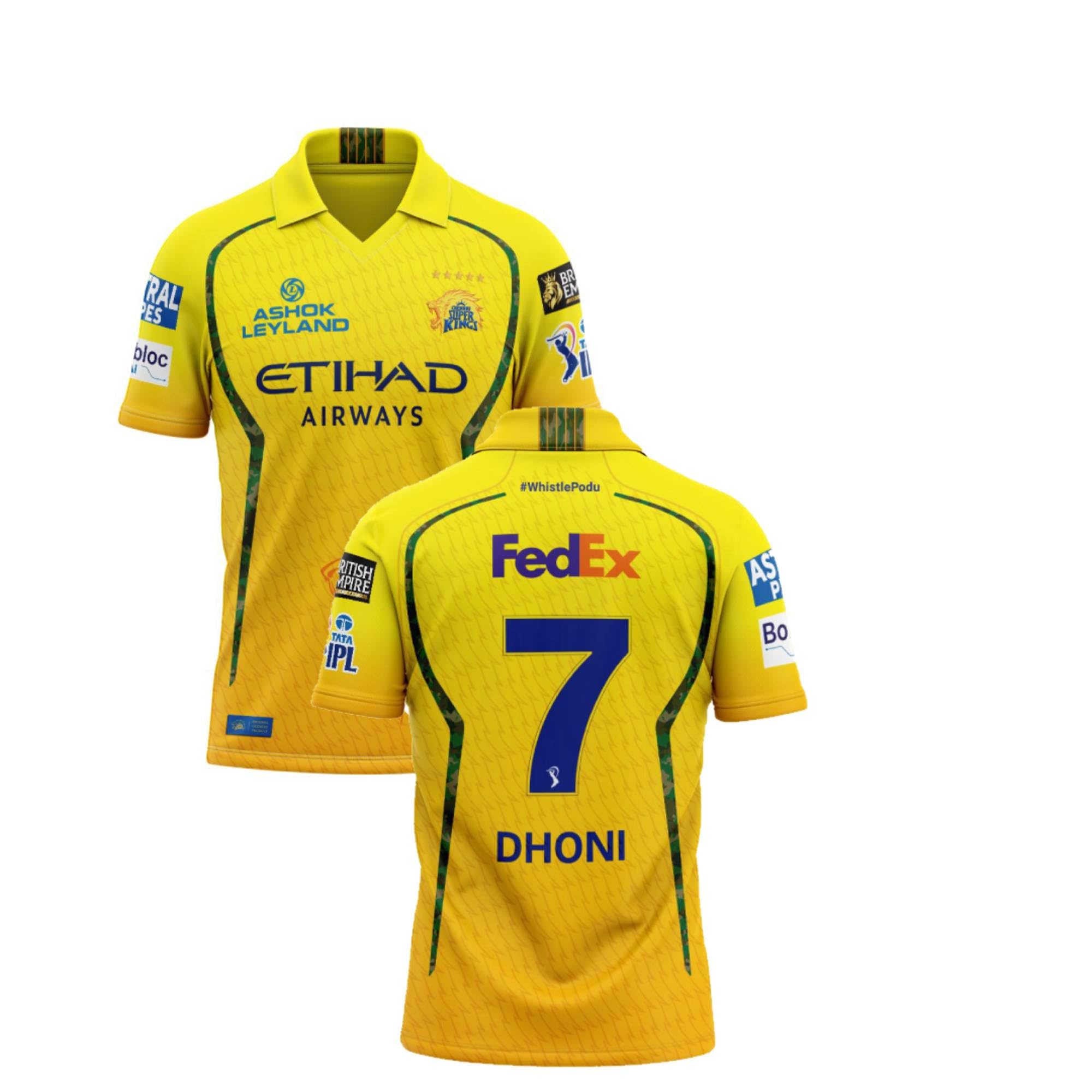 CSK Jersey 2025/2026 Dhoni 7 Jersey for Men