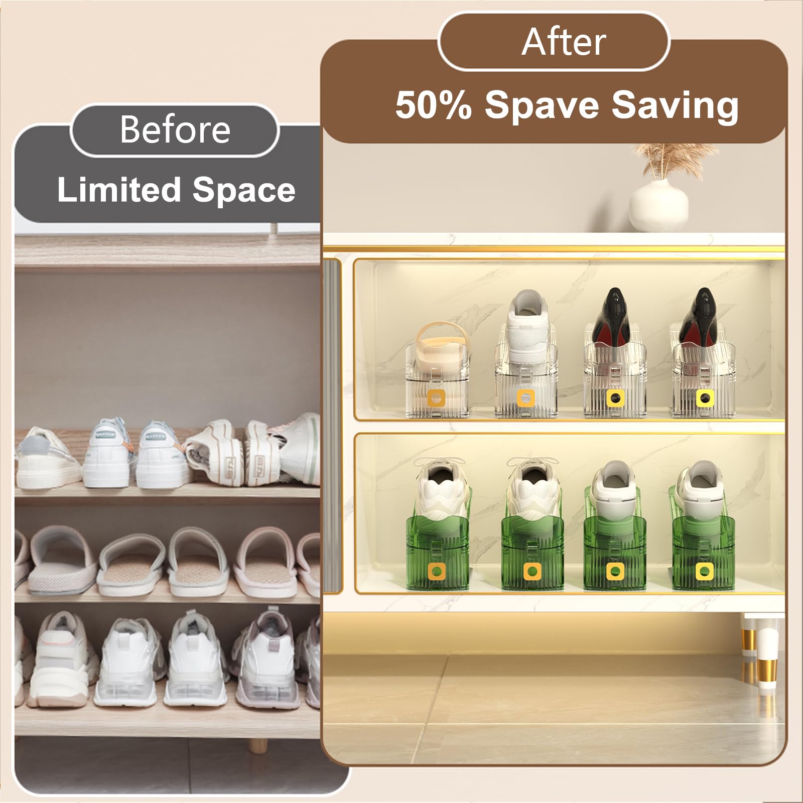 Lot De 30 Support à Chaussures Réglables, Range Chaussures