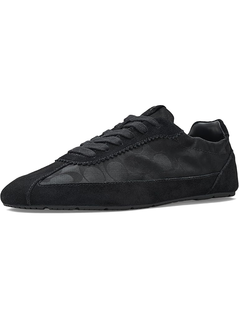 Black COACH Soft Sneakers with Signature Nylon