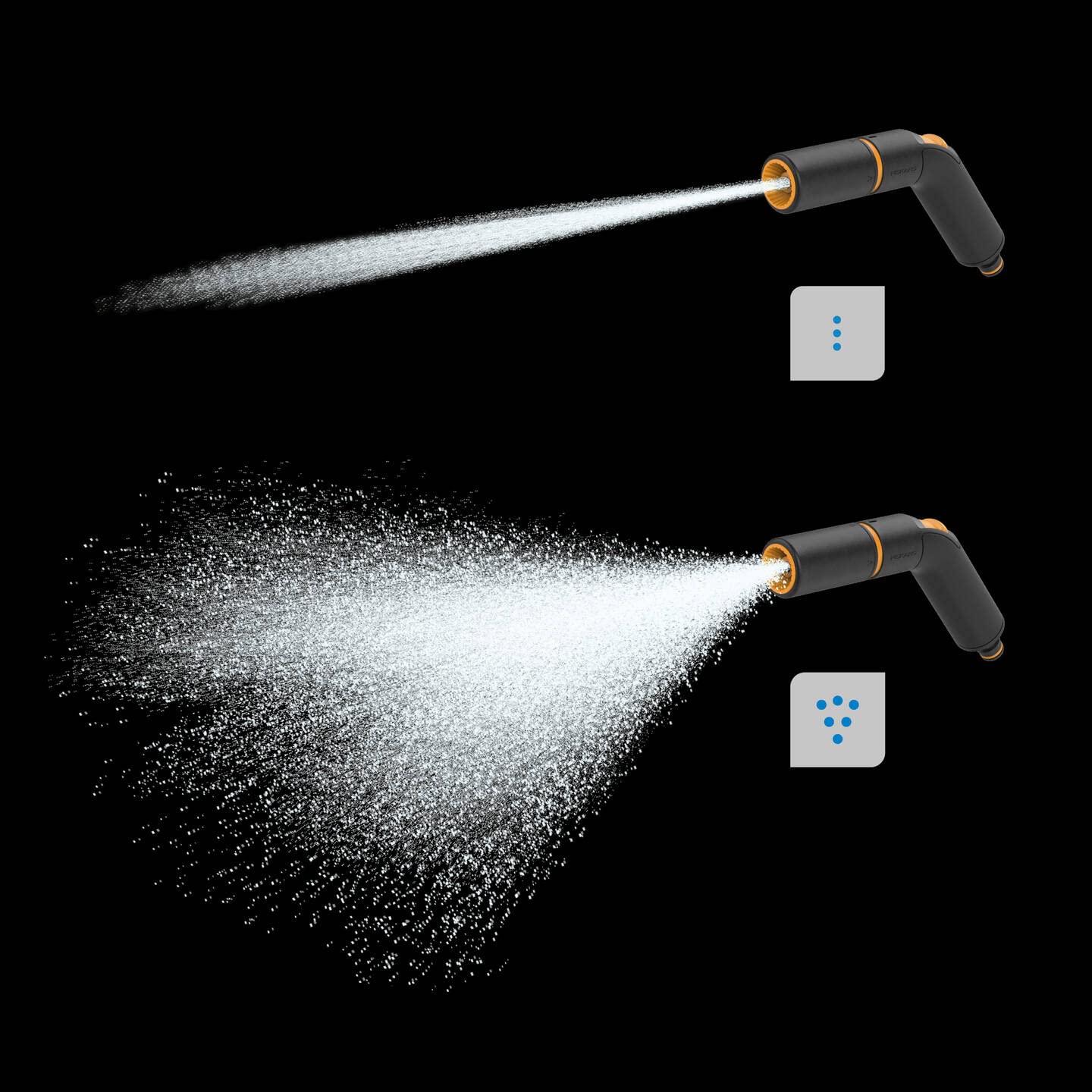 FISKARS Kit de riego, 2 Piezas, Pistola pulverizadora, 2 Funciones