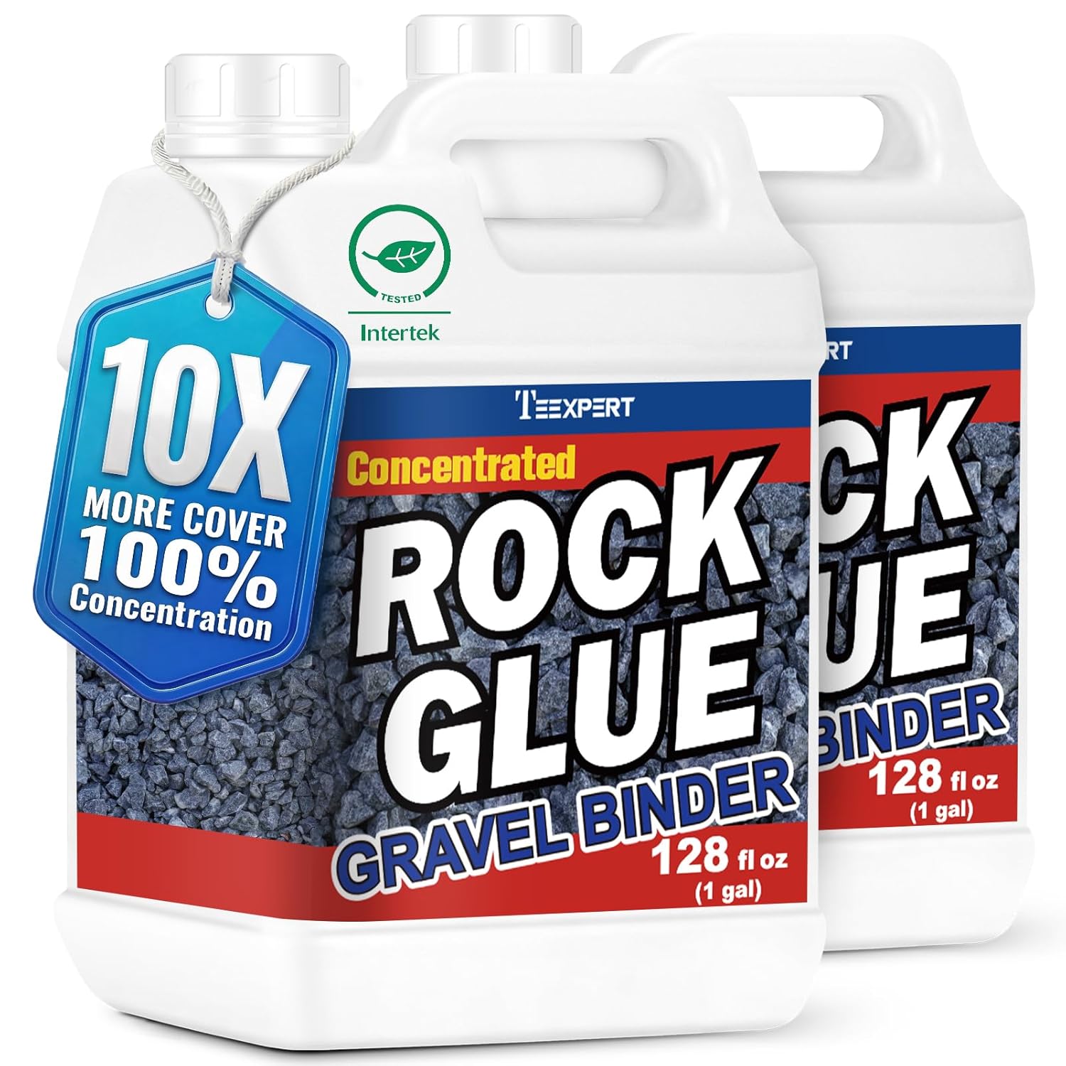 Teexpert Rock Glue for Landscaping, Gravel Glue, Pea Gravel Binder Concentrate 256oz, Heavy Duty Pebble Stone Adhesive for Slope, Between Pavers, Garden Walkway, Weather Resistant Safe for Plants Pets
