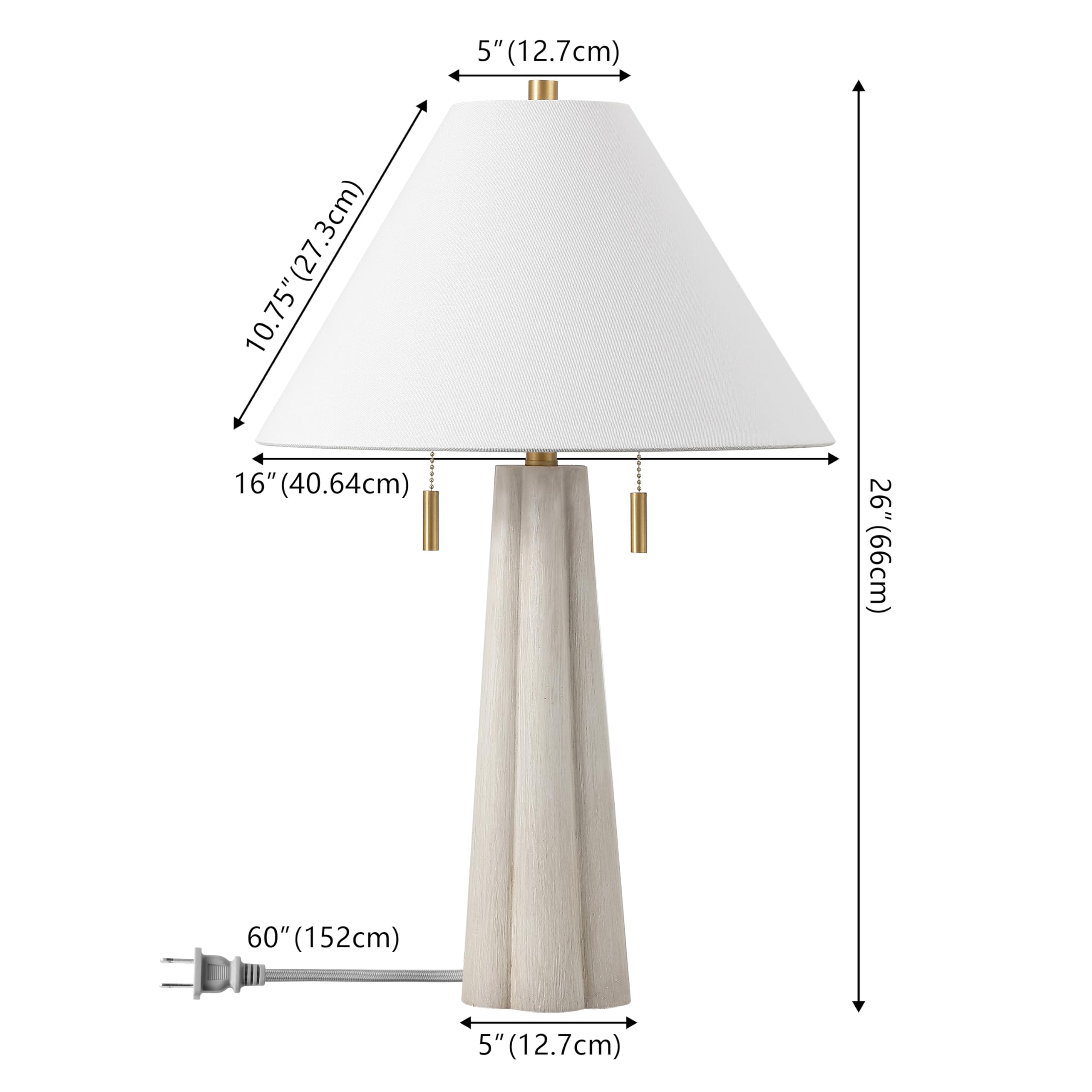 SAFAVIEH Irena 2-Light Table Lamp, 26