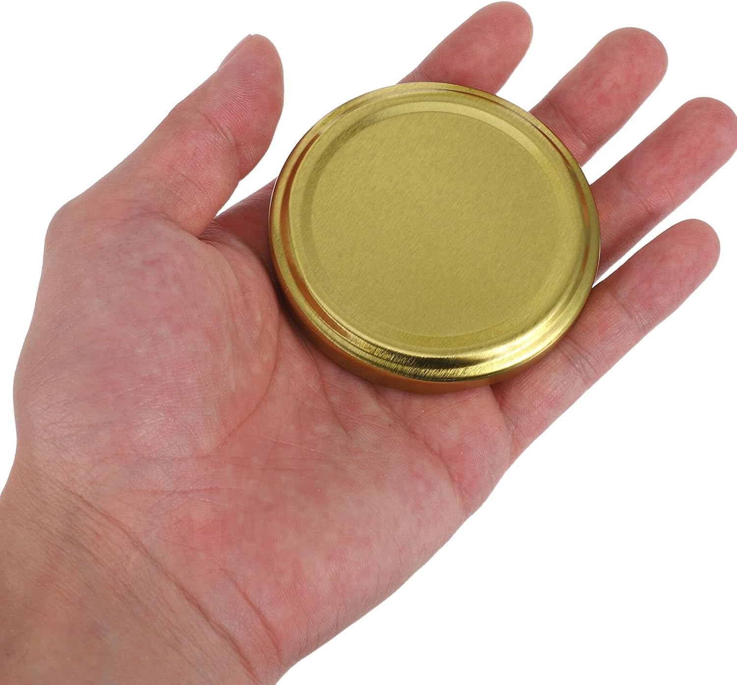 100pcs Metal Mason Jar Lids 63mm Airtight Tinplate Sealing Caps for Jam Jars and Seasoning Bottles, Reusable Screw Covers for Glass Canning and Food Storage