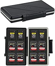 JJC Memory Card Case Water-Resistant for 12 CFexpress Type-A card + 12 SD SDXC SDHC, CFexpress Type A Card SD Card Holder Case Storage