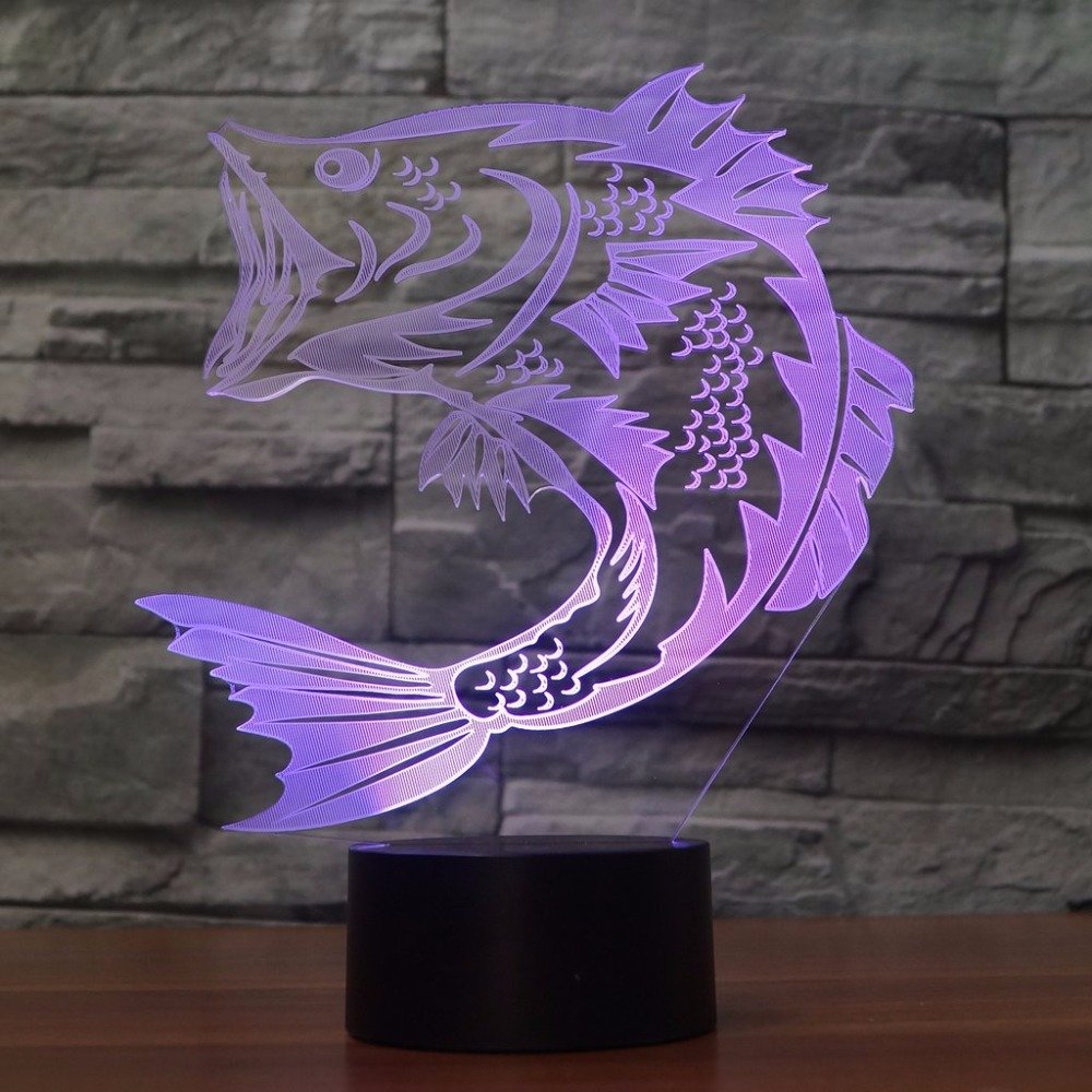 Luce notturna a LED con illusione 3D, luce da comodino, lampada da