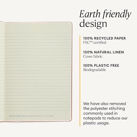 Intelligent Change Premium Daily Small Notebook With Quotes, Lined Journal, Work Notebook, A5 Journal for Writing Notes, To-Do Lists, Creative Writing