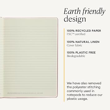 Intelligent Change Premium Daily Small Notebook With Quotes, Lined Journal, Work Notebook, A5 Journal for Writing Notes, To-Do Lists, Creative Writing