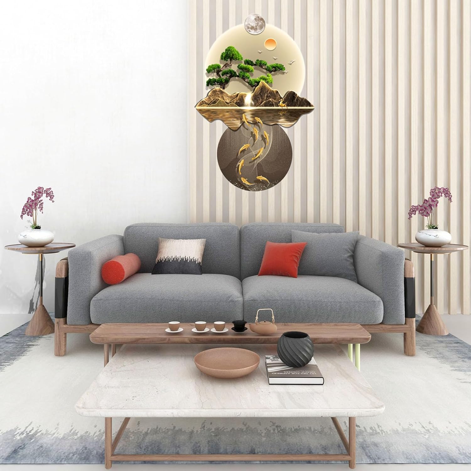 3D Wall Art LED, Wall Sculptures Hanging Art with Led Light, 3D Wall Painting Decoration, Indoor Pictures Decorations with Lights to Put on The Walls for Home Entrance Hallway Bedroom