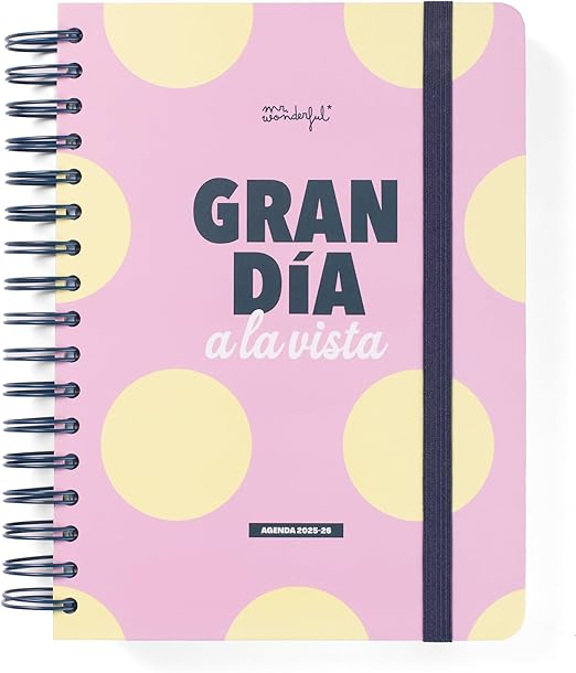 comprar agenda escolar - papeleriabonita.com - comprar agendas bonitas - Mr.Wonderful - Agenda Escolar Wonder 2025-26 Diaria - Agenda Escolar con Organización Daria - Gran día a la vista